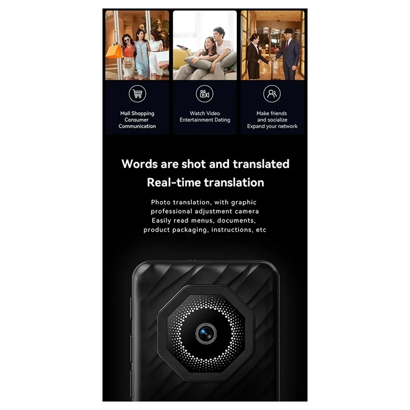 WISH M50 AI Machine de traduction vocale en temps réel 142 langues multiples en ligne enregistrement vocal 3.97 pouces traducteur hors ligne Portable