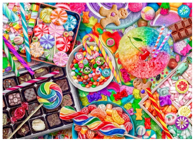 

Sweet Candy Scenery Sewing 18CT16CT 14CT Unprinted Counted Cross Stitch Kits Embroidery Art DIY Handmade Needlework Home Decor