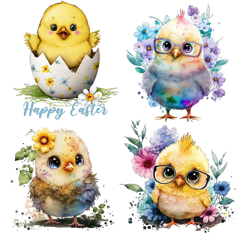 Three Ratels Q12 Yellow Chicken Cute Cartoon Sticker Gift Decal kid's Bedroom Wall sticker