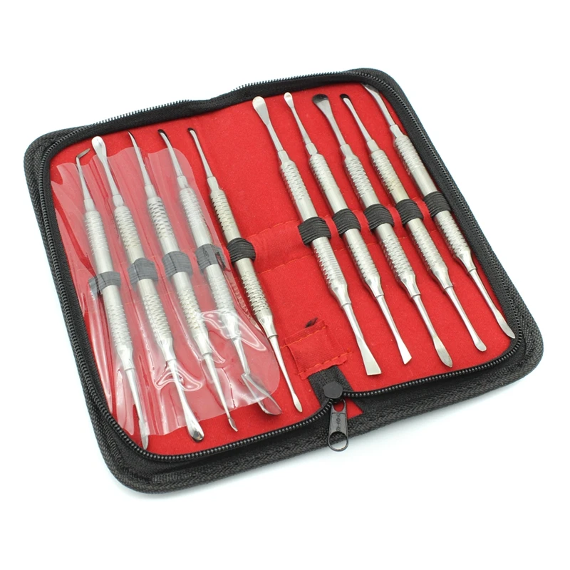 Dental Periosteal Separator Instrument Set Implant Flap Turner Periodontal Membrane Stripper Gingival Exfoliation Scaler Tools