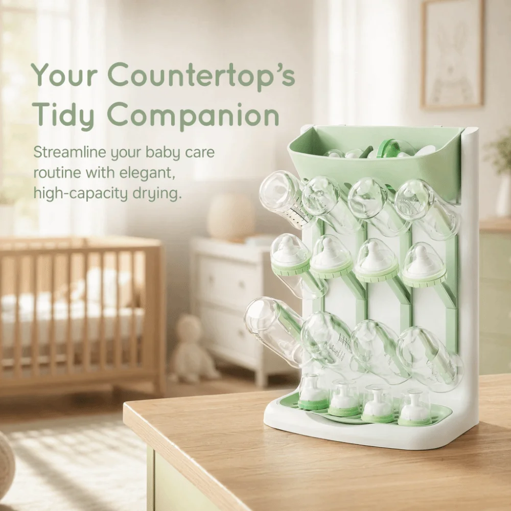 Multi-layer Baby Bottle Drying Rack Large Capacity Multi Tiered Cups Drying Stand Holder Countertop Vertical Storage Rack Daily