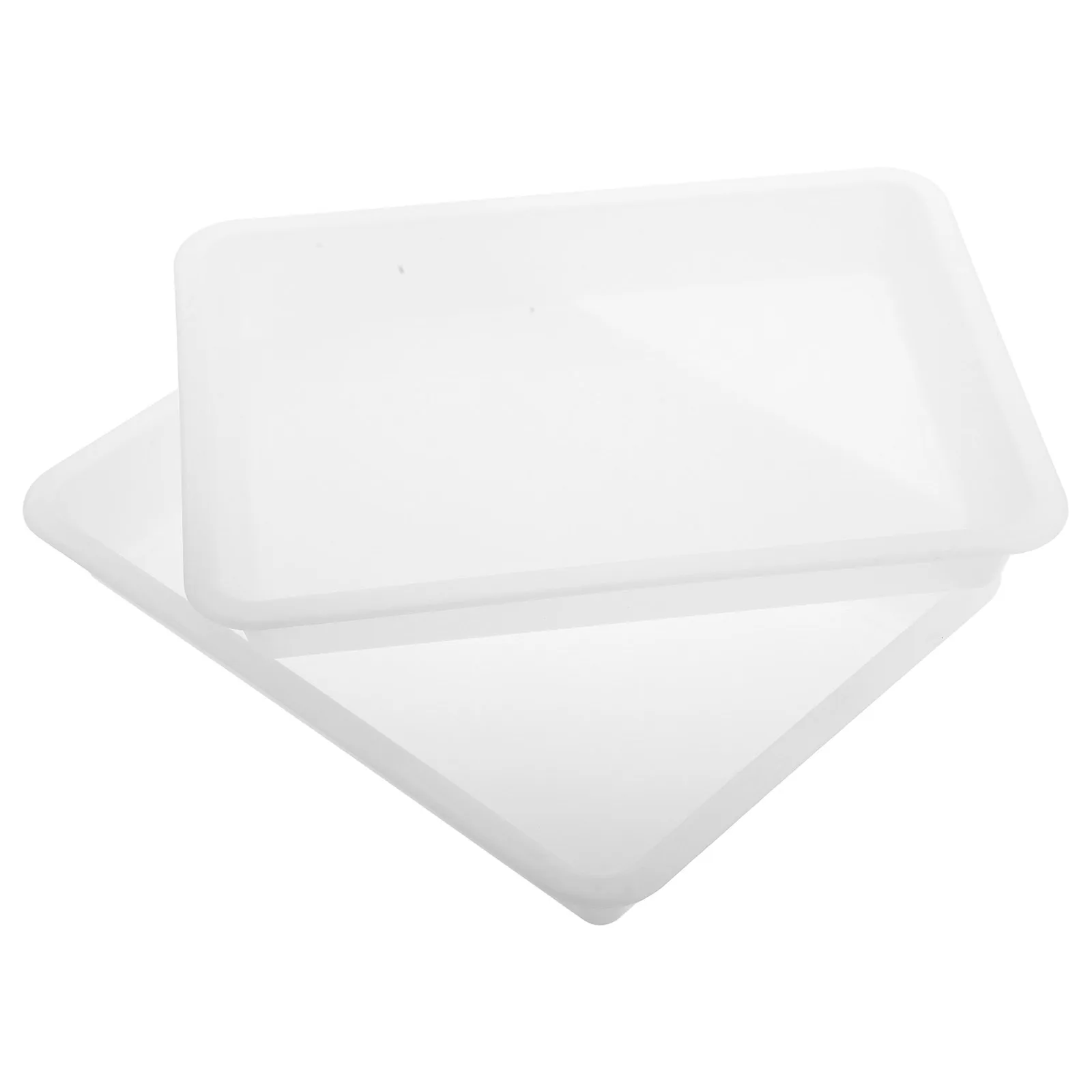 

2pcs Plastic Drain Pans Stackable Multi-Functional Trays For Kitchen Bathroom Sink Organizing Pp Material Easy Clean Art