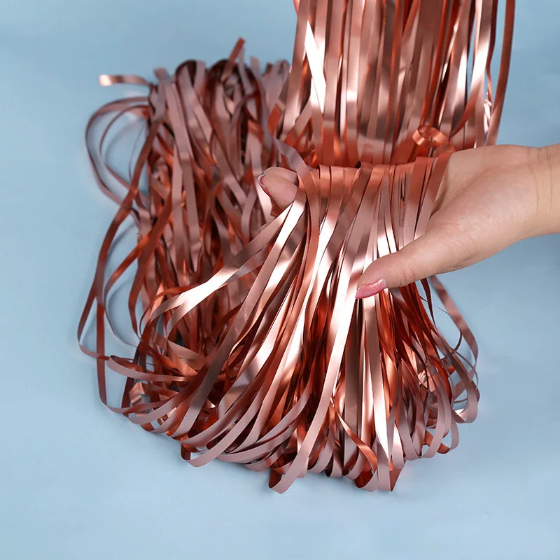 1 borsa da 2 metri sfondo lamina frangia addensata decorazione di compleanno decorazione della stanza di nozze nappa nastro cabina fotografica drappo opaco