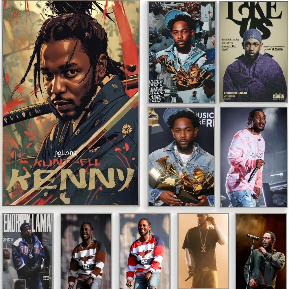 rap artist k-kendrick lamar Poster Classic Wall Art  Home Decor  Peel and Stick Unframed