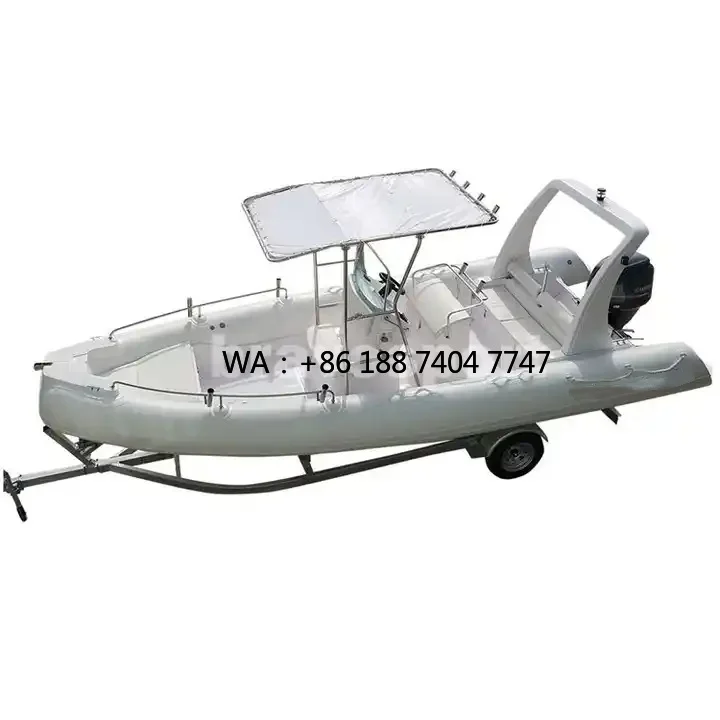 Best Selling RIB 680 Orca Hypalon Fiberglass Inflatable Boat with Diving Board