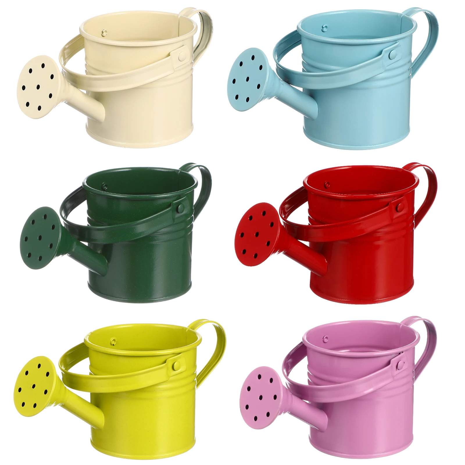 

6 Pcs Tin Watering Can Decorative Cute Children's Cans Garden House Plant Beach