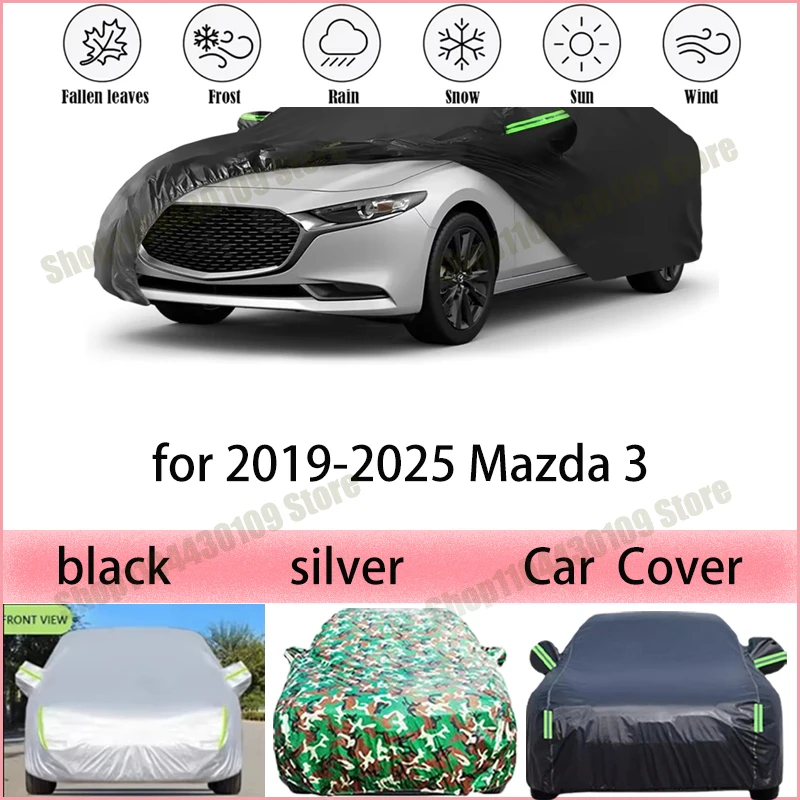 

Car Covers Custom Fit for 2019-2025 Mazda 3 Car Cover Waterproof All Weather Outdoor Full Car Sun Protection Cover