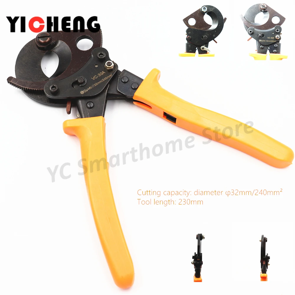 VC Series/HS Series Tools Hand Ratchet Cable Cutter Plier Ratchet Wire Cutter Plier Hand Tool Hand Plier for Large cable