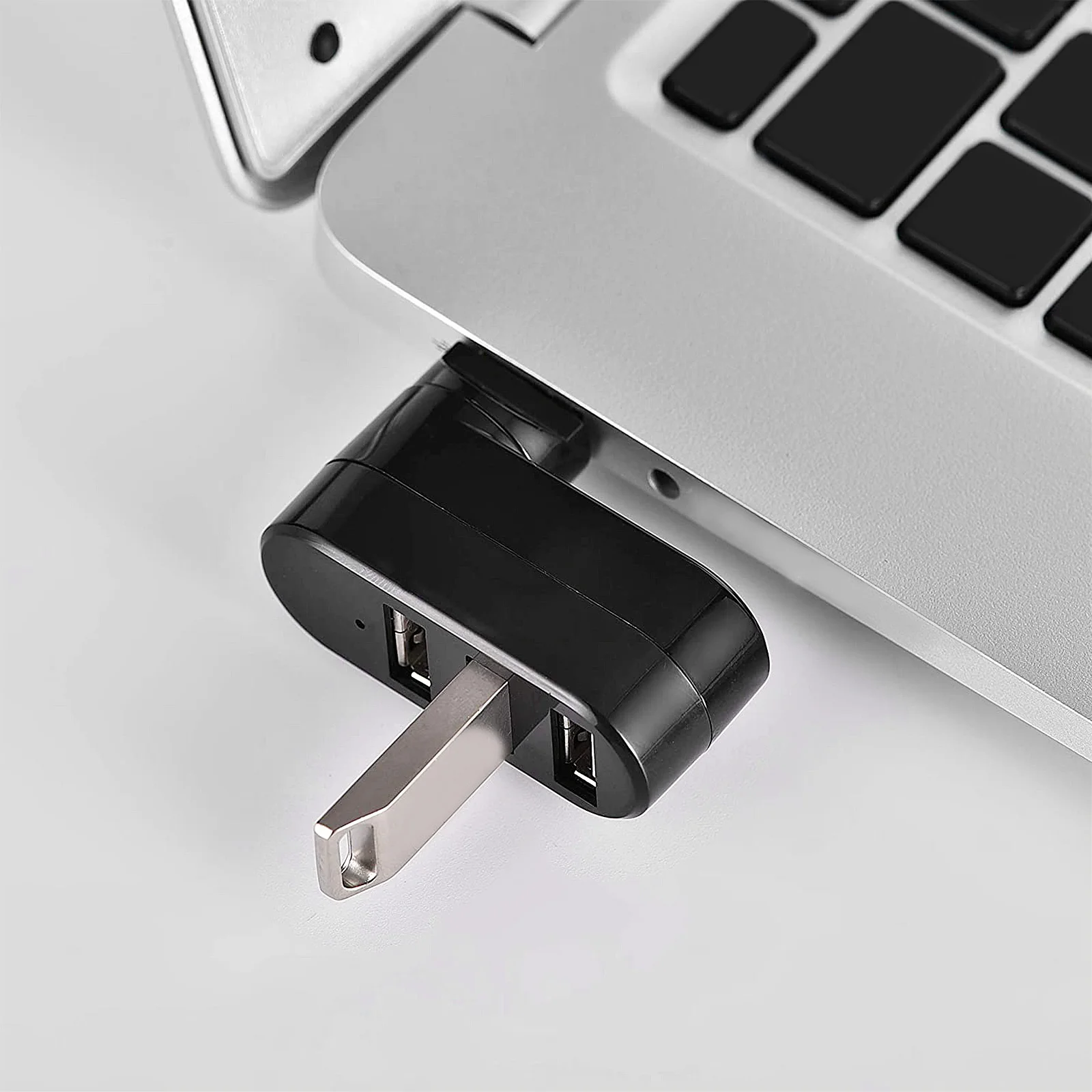 

2Pcs USB 2.0 Hub 3 Port Multi Splitter Cable Adapter Supports Simultaneous Data Transmission Charging Stable Performance