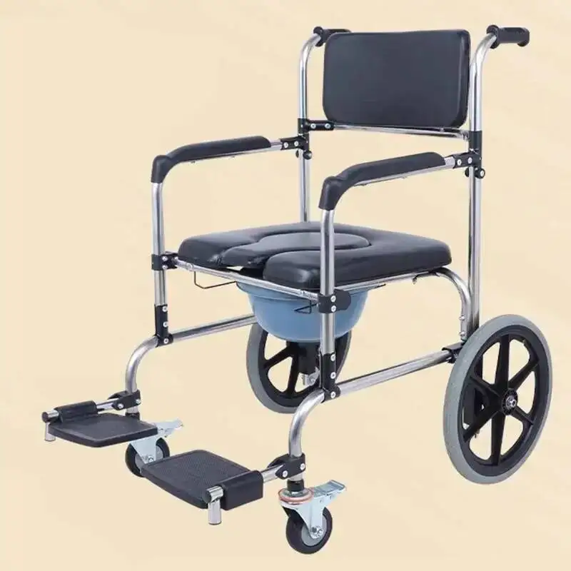 

Telescopic Medical Space Bathroom Chair Wheels Foldable Saving Outdoor Stool Designer Disabled Silla Plegable Home Furniture