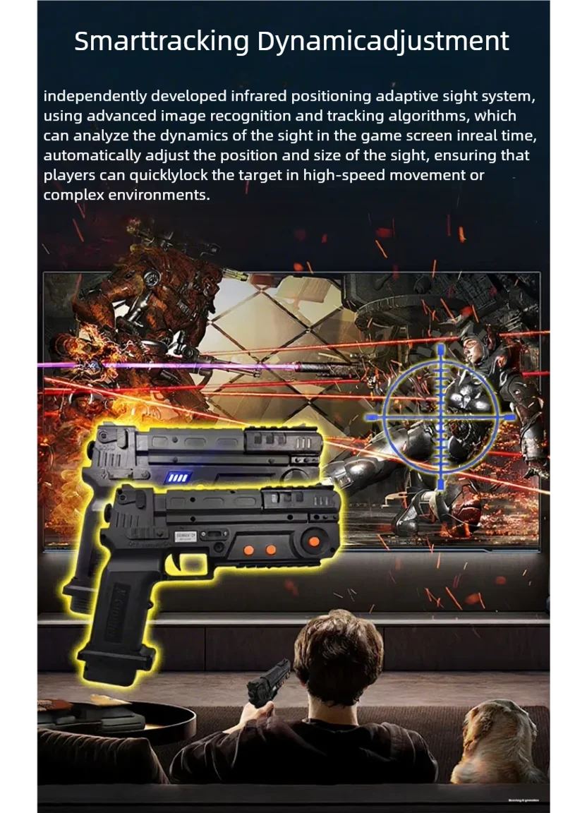 XGUNNER Wireless Gaming Light Gun Pistol Recoil and Vibration for PC Arcade Simulator Independently Developed with Unique System view 5