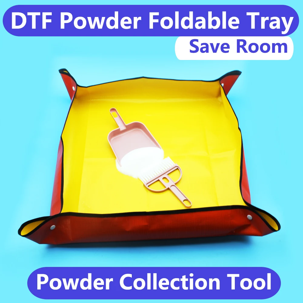 Foldable DTF Hot Melt Powder Shaker Tray Collection Tool Sublimation Powder Shake Collector DTF PET Film A3 A4 Adhesive Plate