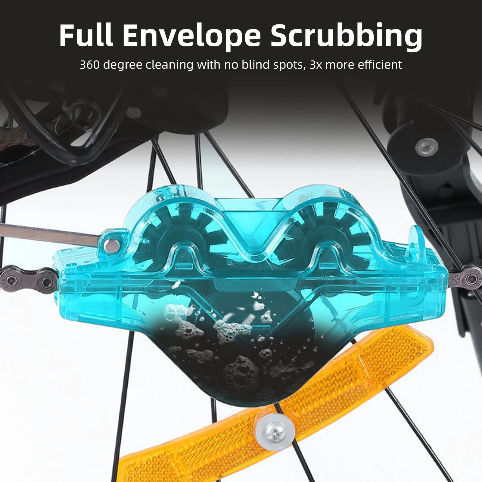 

Bike Chain Cleaner ABS Multifunctional Chain Scrubber Cleaning Tool for Mountain Bike Road Bike Multifunctional Chain Cleaner