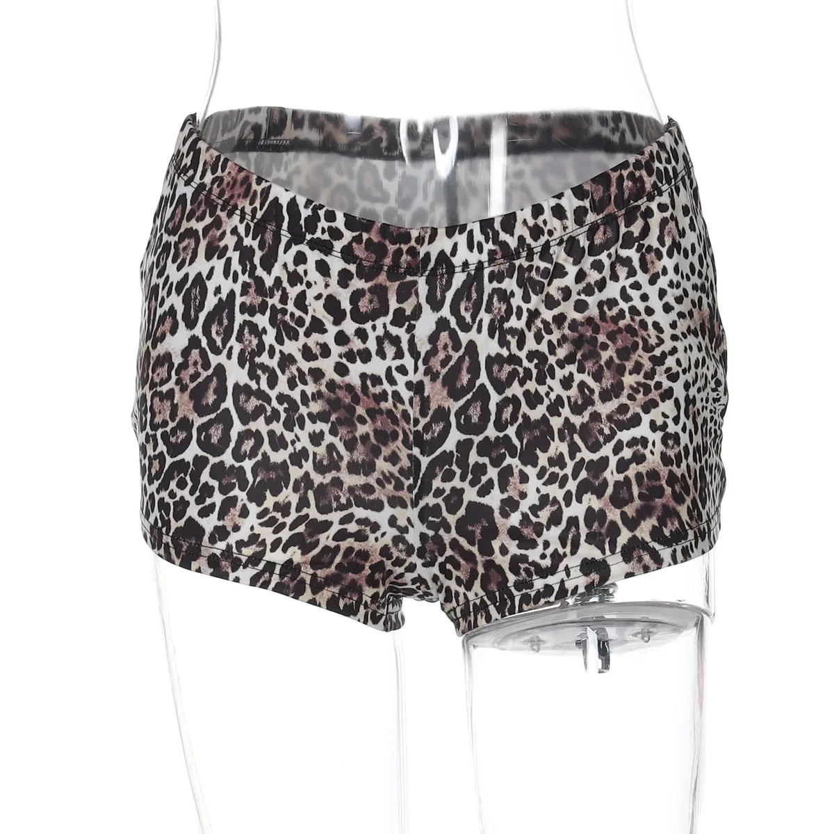 Frauen Sexy Leopard Print Dünne Shorts 2025, Sommer Mode Niedrige Taille Pfirsich Hüften Dünne Beiläufige Alle Spiel Streetwear Bottom Clubwear