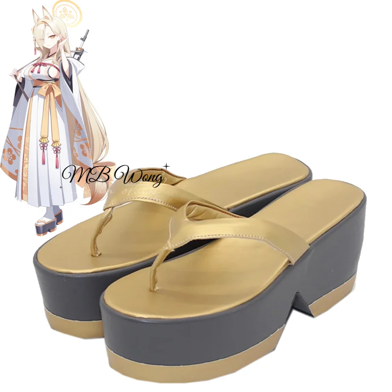 

Game Blue Archive Kuwakami Kaho Cosplay Shoes Geta Boots Role Play Halloween Carnival Christmas Party Outfit Prop Custom Made