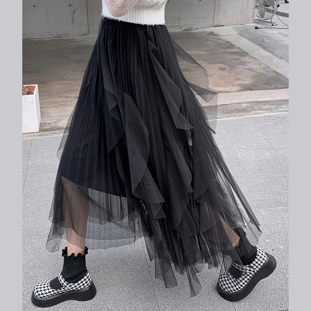 Jupe mi-longue taille haute, occasions décontractées, Style décontracté, vêtements confortables pour toutes les saisons, jupes trapèze décontractées