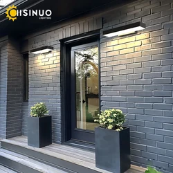 Dusk to Dawn Motion Sensor Outdoor Lights Modern LED Exterior Wall Sconces Black Outside Lamp for House Enteryway Garage Balcony