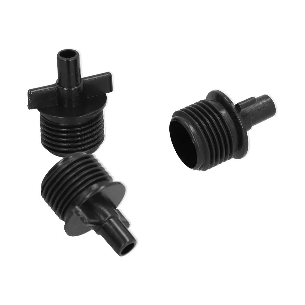 50PCS Plastic Sprinkler Connector Black 7.5 Mm Outlet Outer Diameter Hose Connector G1/2 Male Thread Easy Installation