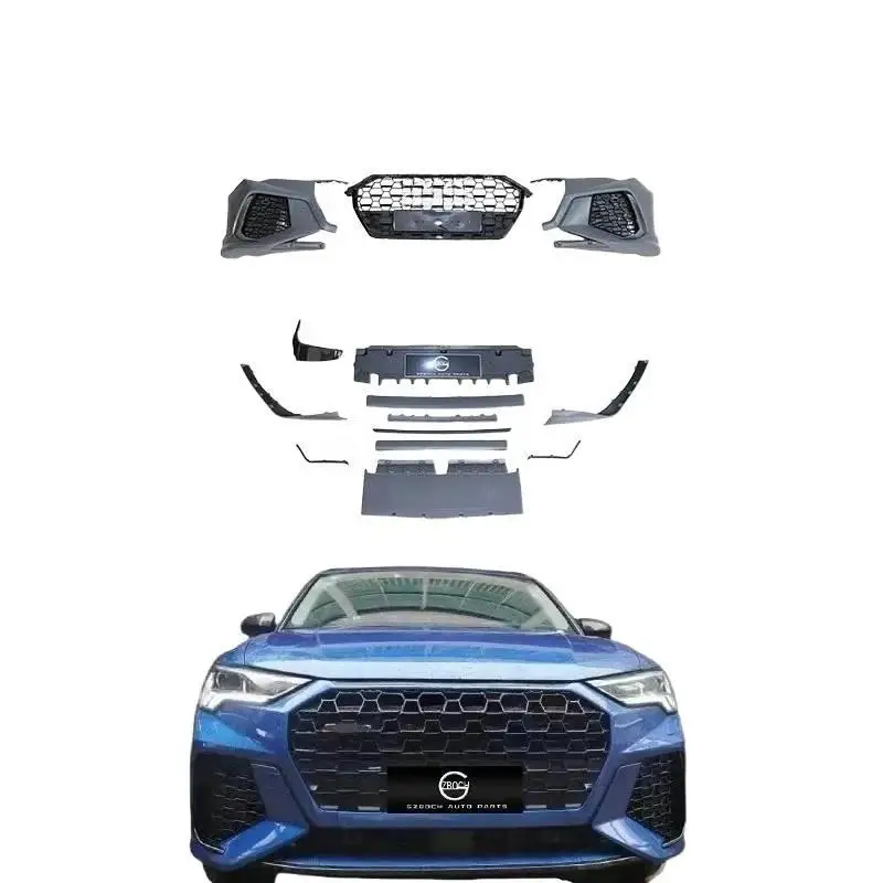 

RSQ3 Car Bumper for 2019+ Q3 SQ3 to RSQ3 Body Kits Front Bumpers Rear Diffuser Exhaust Pipe Q3 Car Grill Bodykit