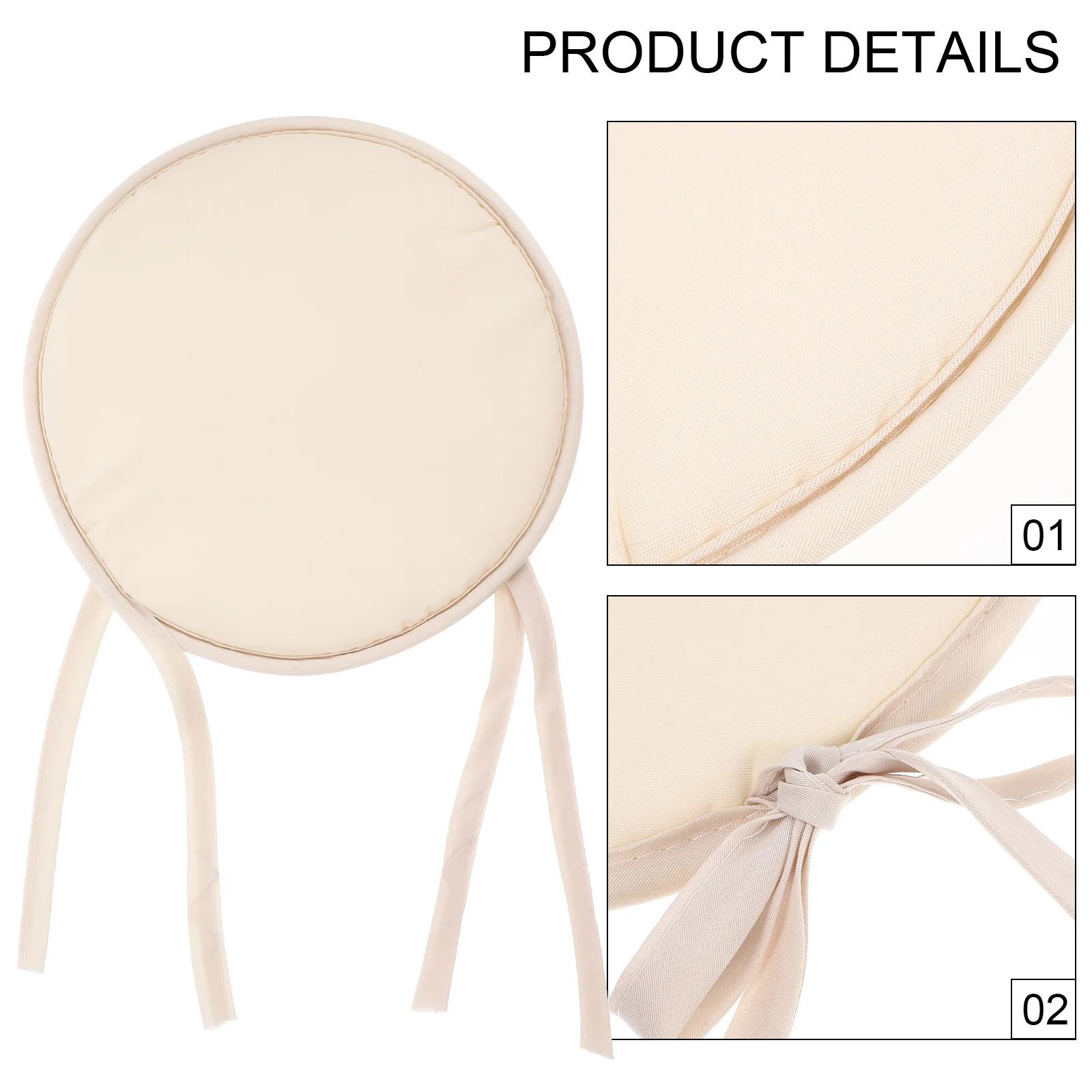 

2 Pcs Sponge Seat Pad 30cm Round Cushion for Chair Desk Gaming Round Seat Cushions Comfortable Outdoor Indoor Use