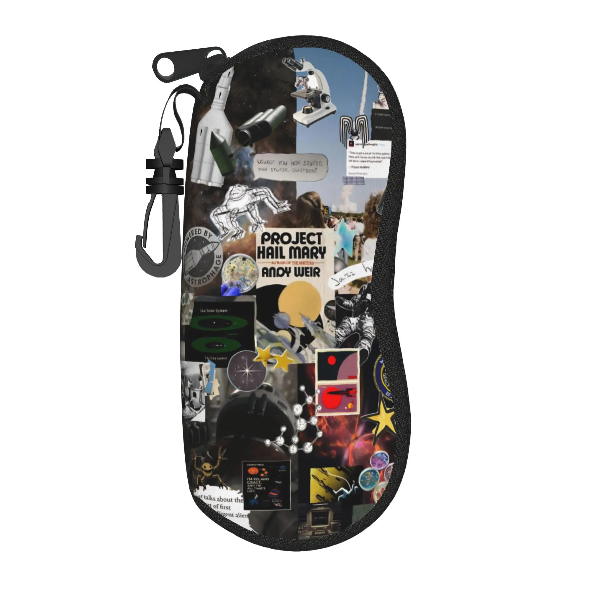 Project Hail Mary Movie 2026 Glasses Case Unisex Anti-Fall Zipper  Eyewear Protector Protector Eye Contacts Case
