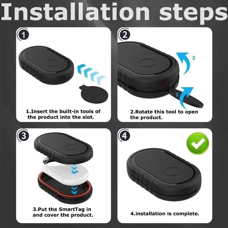 

Adhesive Silicone Holder For Samsung Galaxy SmartTag2 - Multi-Scene Use For Wallet, Luggage, Car, Bike。