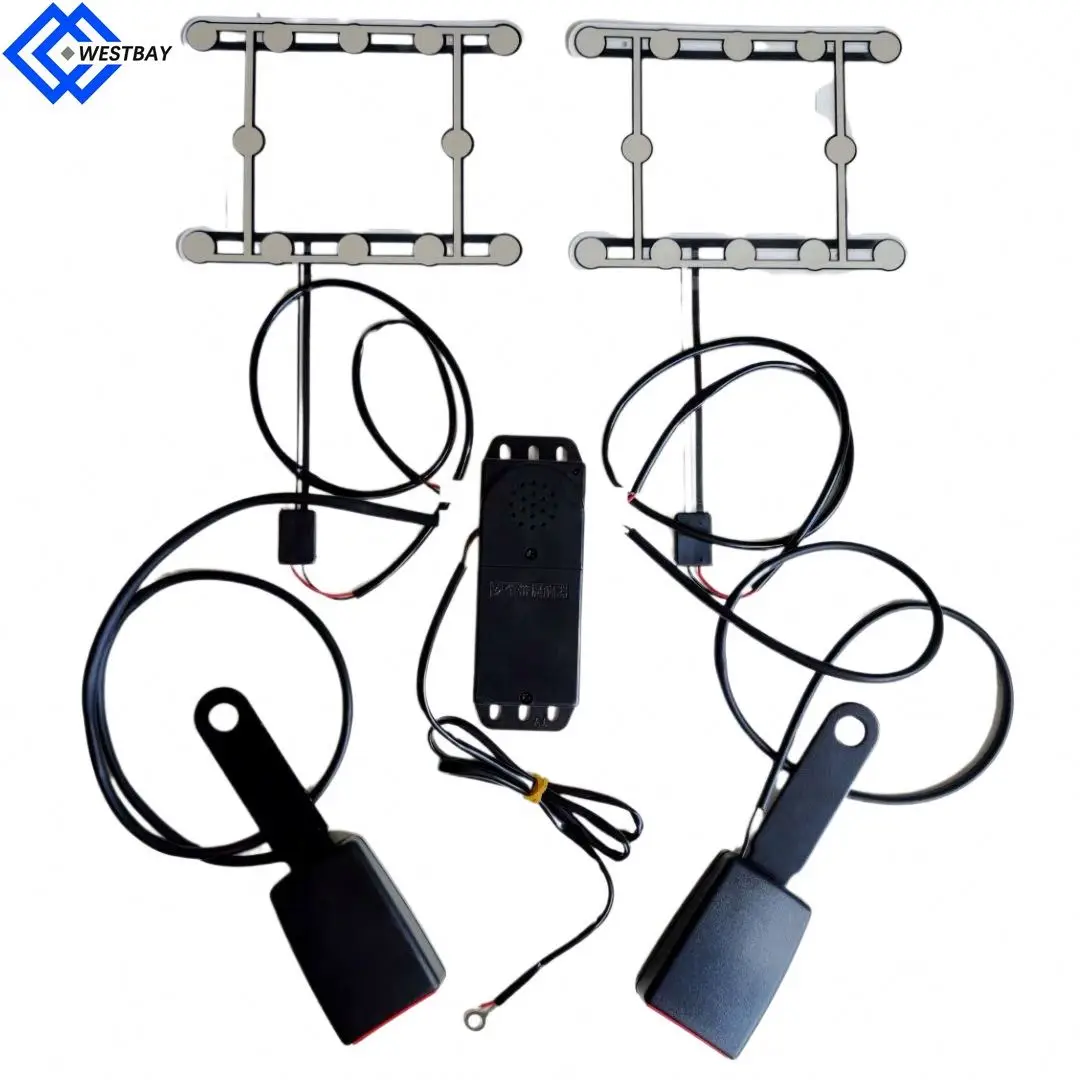 Car Passenger Safety Belt Seat Latch Buckle Set Unit Pressure Sensor with Buzzer Hummer