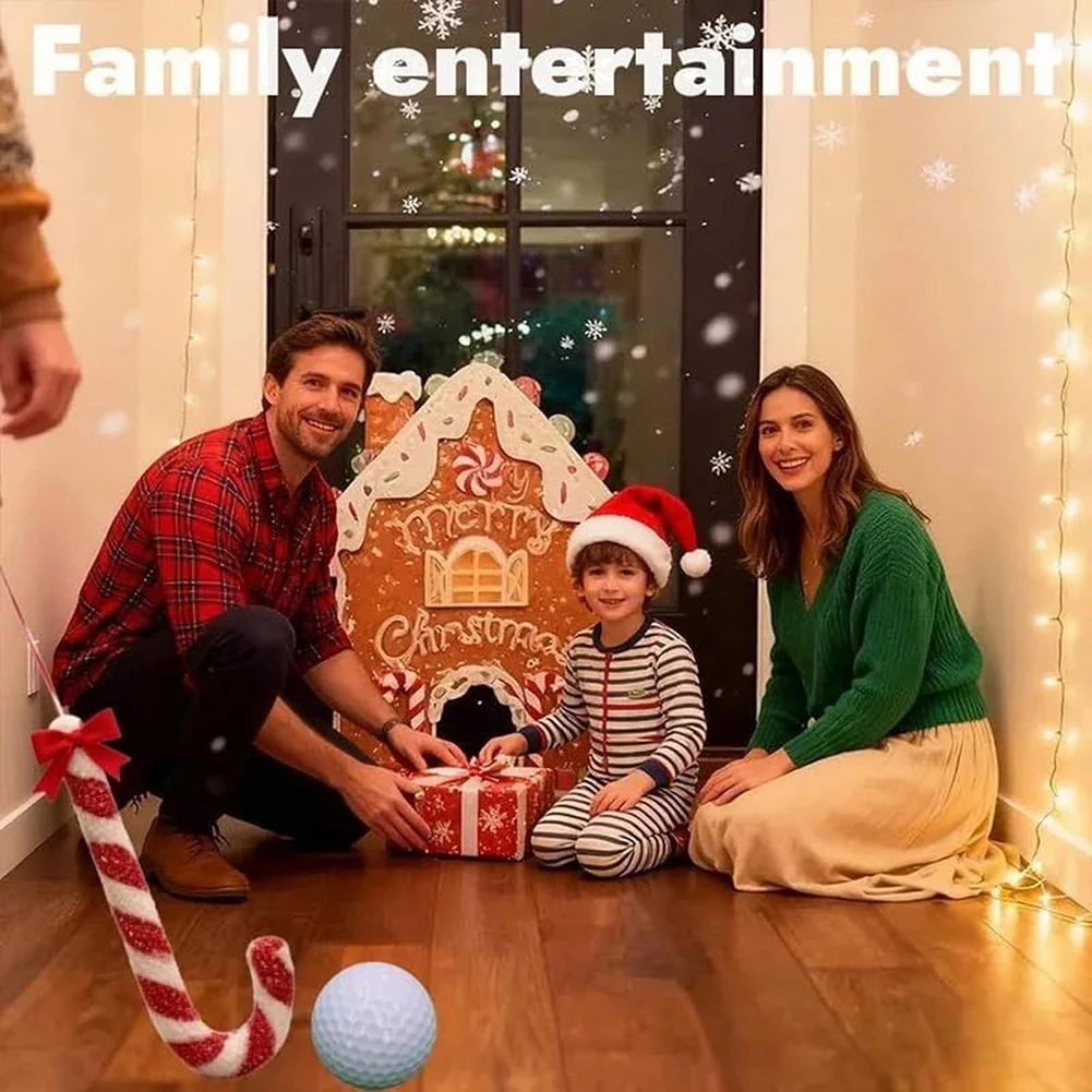 2025 مجموعة ألعاب الجولف الزنجبيل مجموعة ممارسة الجولف الصغيرة لعيد الميلاد لعبة عيد الميلاد لعبة عائلية داخلية للأطفال والكبار #6