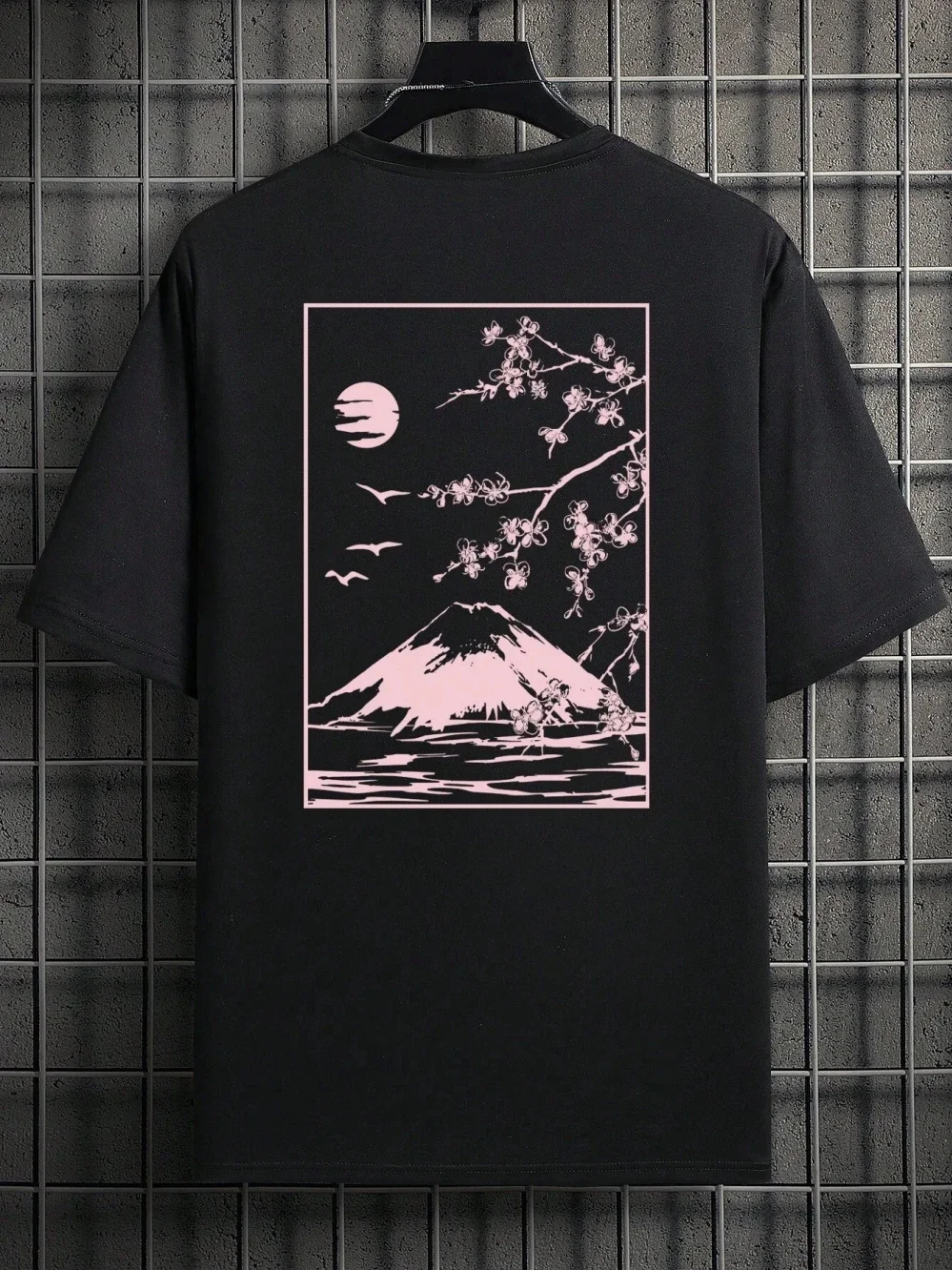 Tokyo Sakura Mount Fuji Business Card T-shirt Women\'s Fashion T-shirt Clothing Summer Casual Top Hip Hop Loose Versatile T-shirt