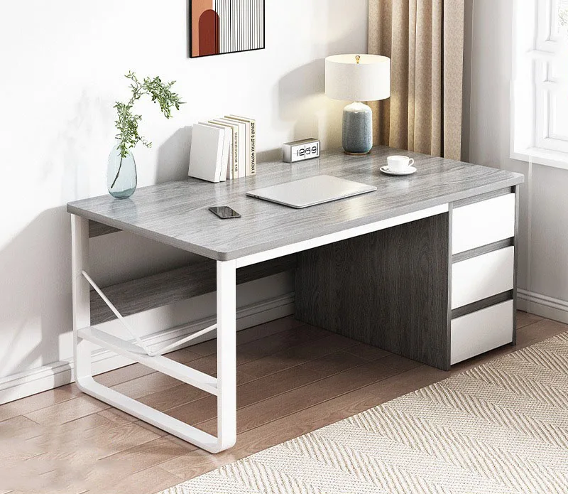 !@Modern Single Computer Desk with Storage Drawer China Manufactured for Home Office or Student