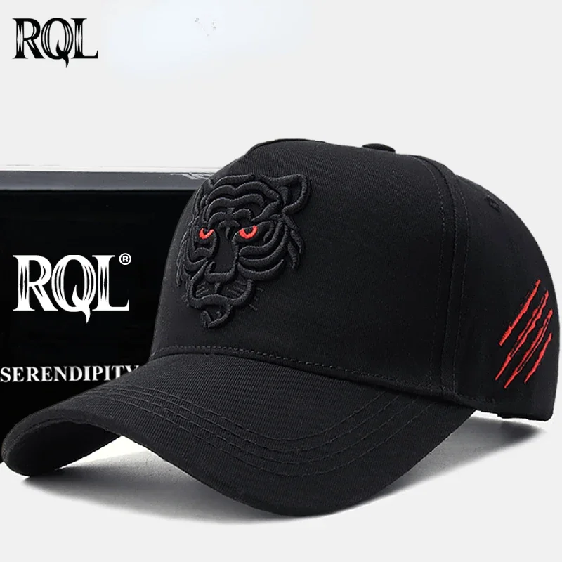 RQL Unique High Quality Baseball Cap for Men Retro Hat Golf Hat Cotton Embroidery Big Size Trucker Hat Hip Hop Fashion Designer