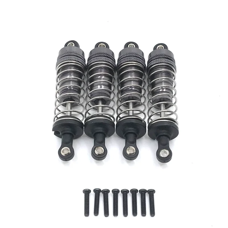 Metal Upgrade Retrofit 4PCS External Spring Hydraulic Shock For WLtoys 1/14 144010 144001 144002 1/12 124017 124019 RC Car Parts