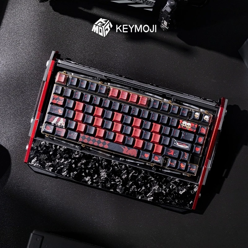 Колпачки для клавиш KEYMOJI в готическом стиле, 150 клавиш, OEM-дизайн, материал PBT, блеск через Dye-Sub с принтом, 60HE для механических клавиатур