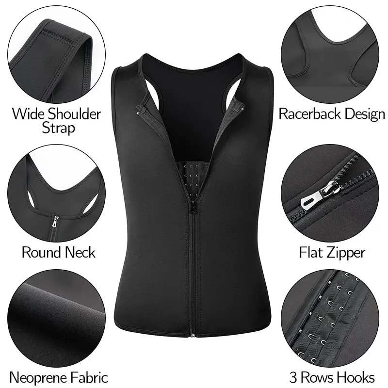 Men Slimming Vest Body Shaper Slimming Belt Belly Neoprene Abdomen Fat Burning Shapewear Waist Sweat Corset Workout Suit