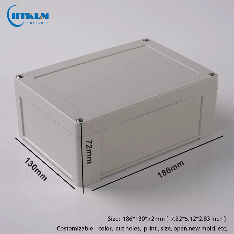 DIY Housing Electronic Project Case Outdoor Waterproof plastic organizing boxes Instrument Waterproof Junction Box 186*130*72mm