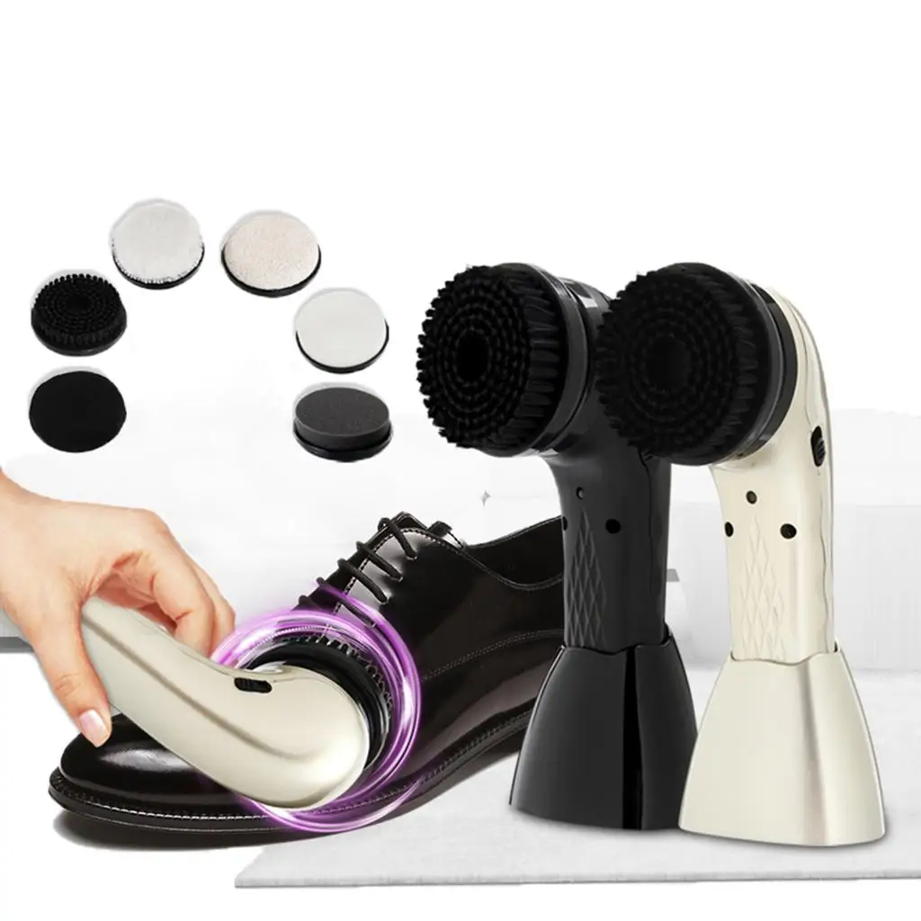 เครื่องขัดรองเท้าไฟฟ้า ชุดดูแลรองเท้าแบบพกพา แปรงทำความสะอาดรองเท้าแบบมือถือสำหรับใช้ในบ้านและการเดินทาง