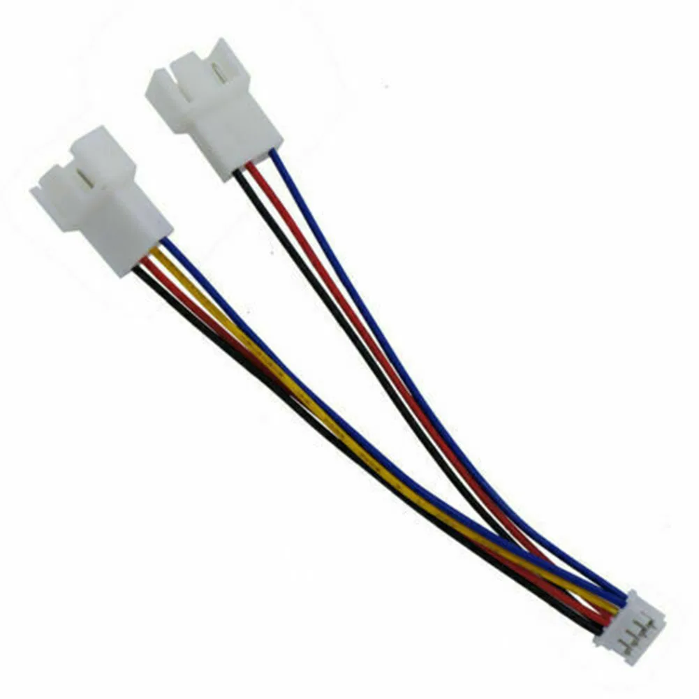 Part Graphics Card Fan Cable 15cm 1pcs 26AWG Copper Tinned Wire 4Pin To 2 Way CPU Connector Cable GPU High Quality