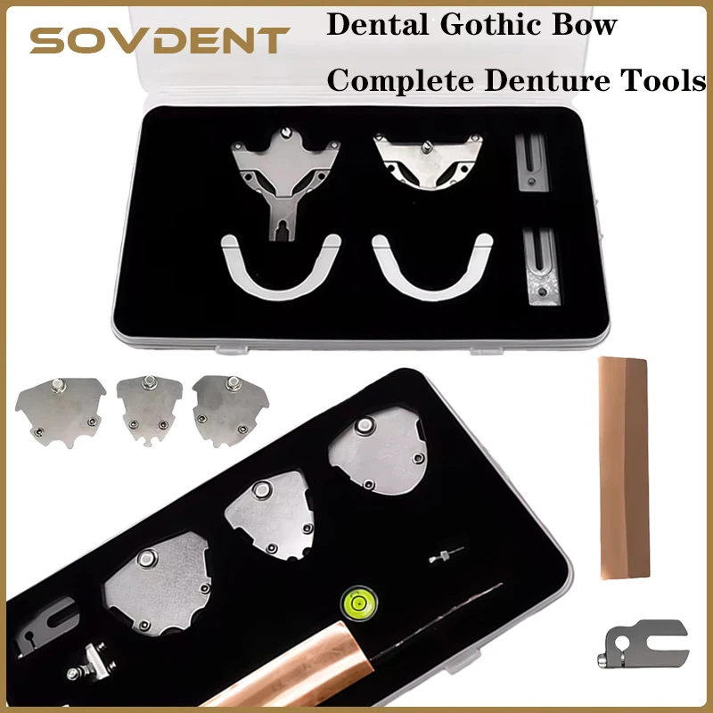1Set Dental Gothic Arch Bow Complete Denture Tools Suitable for a Variety of Jaw Frames Fully Adjustable Semi Articulators