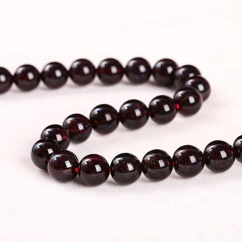 Wholesale Fine AAA+ Natural Dark Red Wine Garnet Round Loose Gemstone Beads For Jewelry Making Diy Bracelet Necklace Accessory