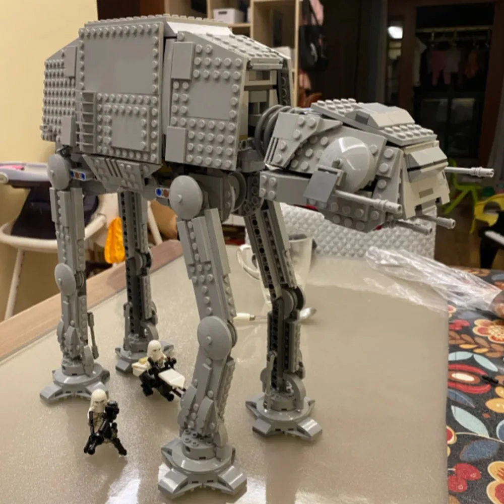 1267 piezas Star Interstellar Conflict Empire AT-AT 75288 Snowtrooper Army Assault Motorized Walker Bloques de Construcción Regalo para Fiestas y Festivales