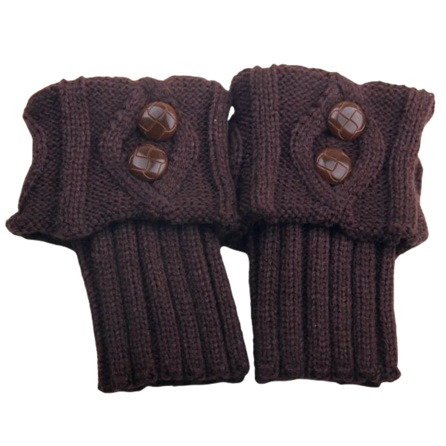 Herbst Winter frauen Neue Kurze Raute Flip 2-Taste Fuß Wärmer Gestrickte Wolle Socken Mode Boot Abdeckung Beinlinge – Detail 22