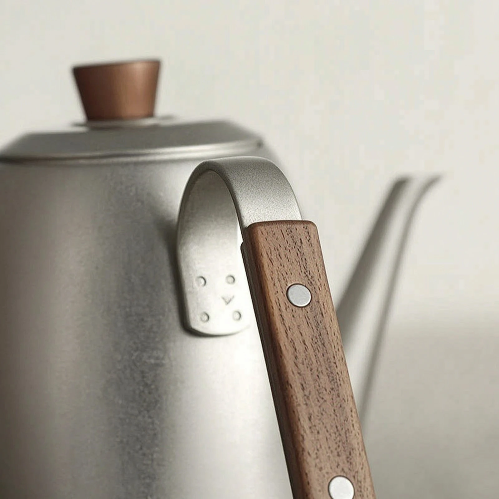 Tea Kettle with Wooden Handle Matte Silver Stainless Steel Tea Kettle Teapot Rust Resistant Vessel Quick Heating