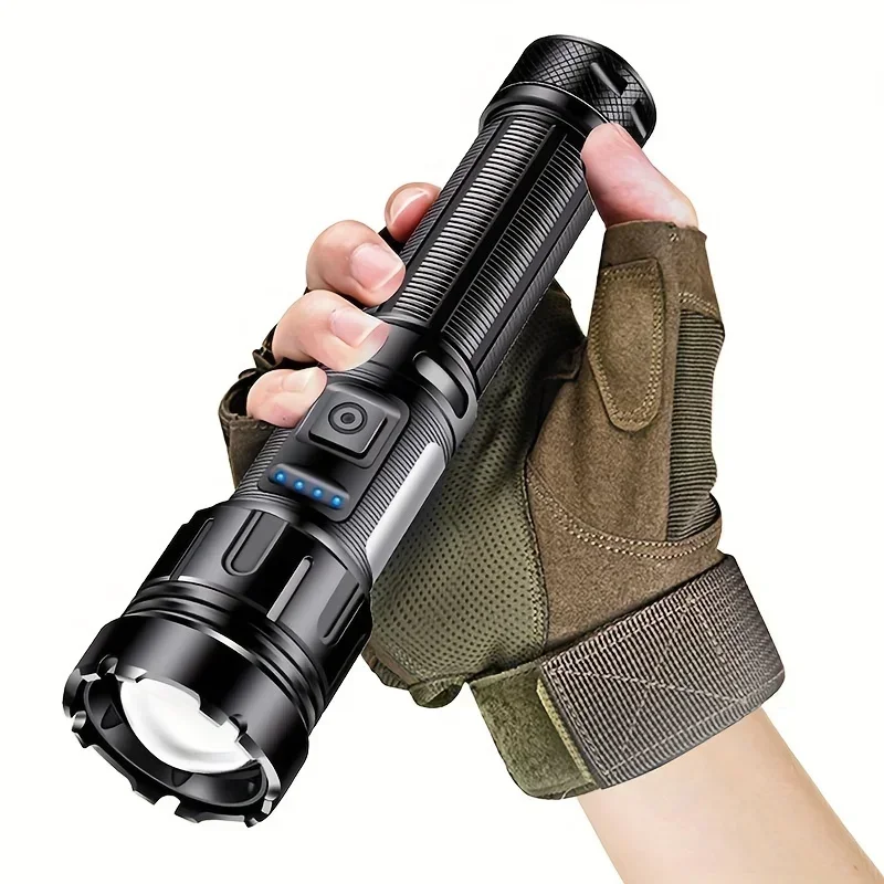 High-power Super Bright 2in1 White+Black Light UV Tactical Flashlight WorkLight Blood Pet Cat Dog Urine Detection Light Magnetic