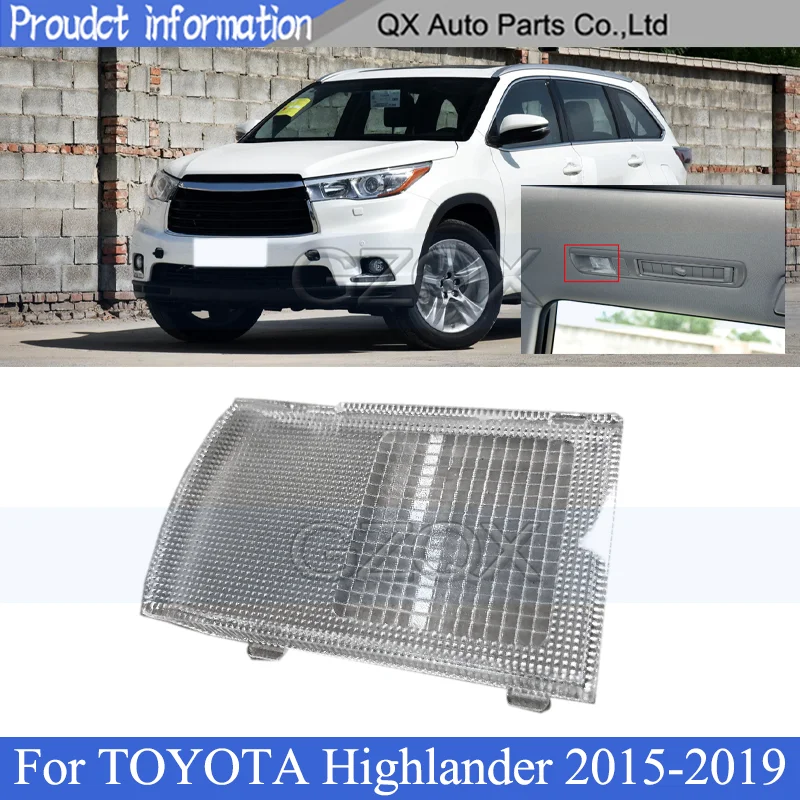 CAPQX Interior Reading Light cover shell For TOYOTA Highlander 2015-2019 Overhead Interior Roof Light roof lamp shade cover