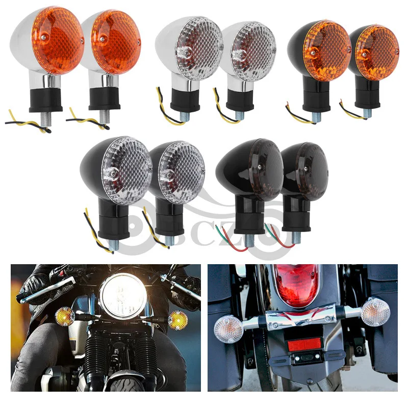 

Motorcycle parts modification multi - color turn signals, a pair of turn signal lights