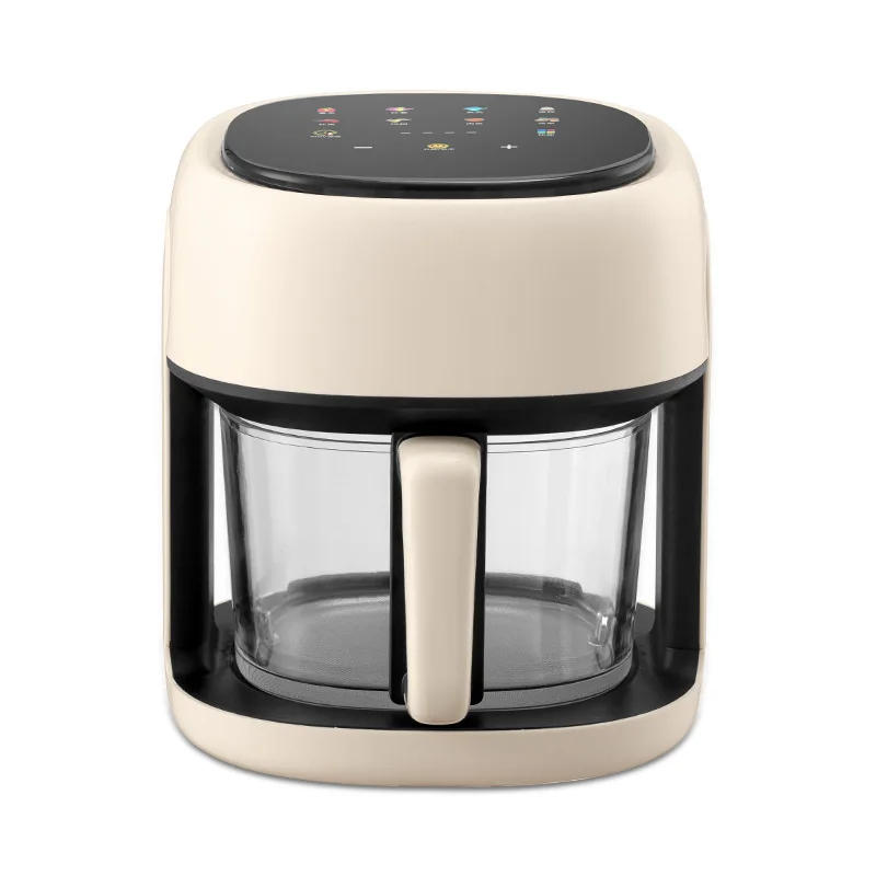 

4L non-turning glass visual air fryer, multi-functional touch smart air electric fryer customization