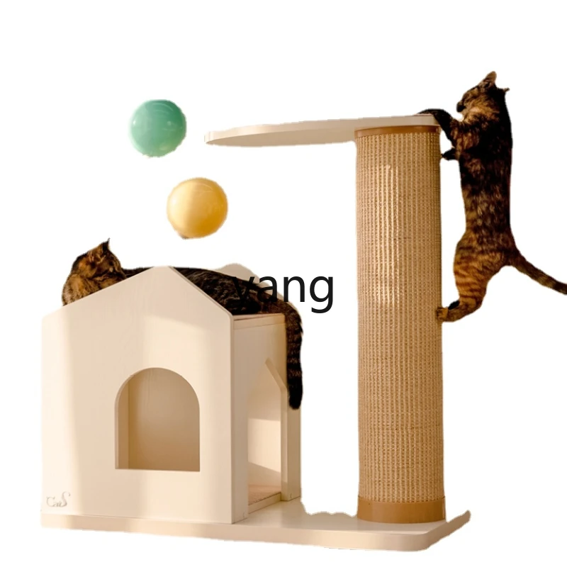 ZWS Cat Climbing Frame Confession Balloon Series Integrated Scratching Pole Cat House