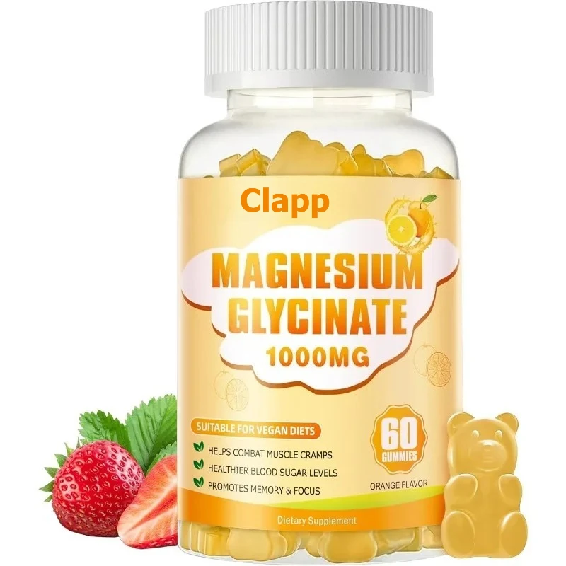 

Glycine Magnesium Gummies, Sugar Free Magnesium Potassium Supplements, Containing Vitamin D B6、 Coenzyme Q10, Promotes Sleep