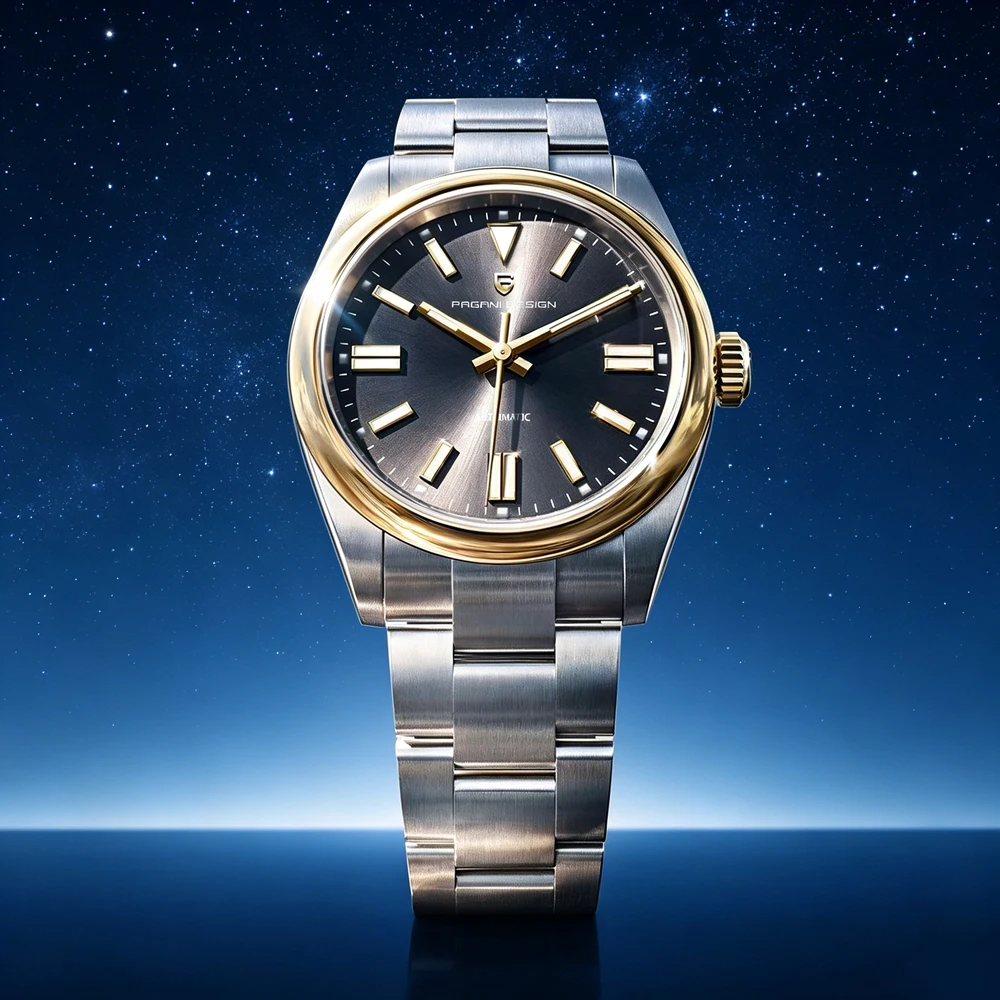 2026 New PAGANI DESIGN Golden Luxury Mens Mechanical Watches Luminous Automatic Watch Men Waterproof AR Sapphire Sports Man Gift