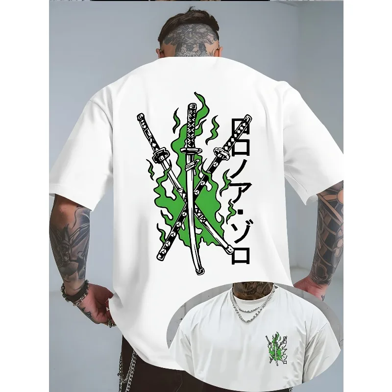 Men's Niche Japanese Samurai Sword T-shirt Men's T-shirt Casual Fashion Unisex